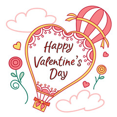 heart shaped balloons happy valentine day  