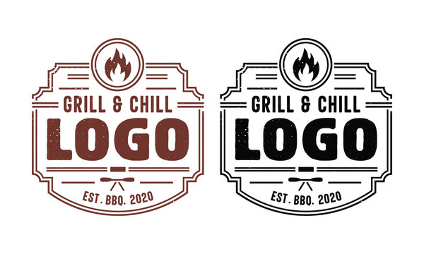 Grill Master Seal Authentic BBQ Stamp Logo