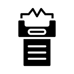 Black taser stun gun icon. Concept of self defense, protection, and safety.