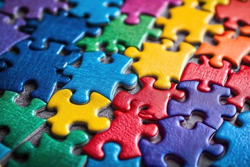 A diverse array of puzzle pieces coming together to form a unified whole.