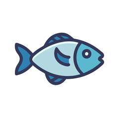 Obraz premium A fish icon, symbolizing seafood