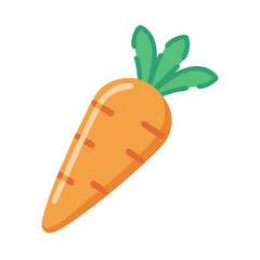 a carrot icon symbolizing vegetables, isolated vector illustration