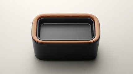 Modern Wooden and Glass Container for Home or Office Organizing