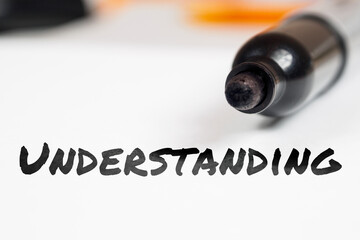 Understanding text on paper marker background