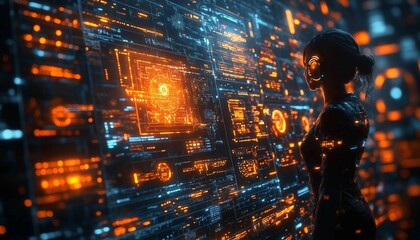 Fototapeta premium crowdfunding platform powered by AI algorithms, predicting the success of campaigns and helping investors choose projects, Crowdfunding Platform Powered by AI Analytics