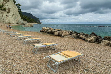 La spiaggia del Frate a Numana, Marche