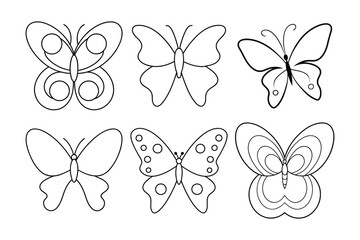 Set of Butterfly Vector icon design
