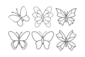 Set of Butterfly Vector icon design