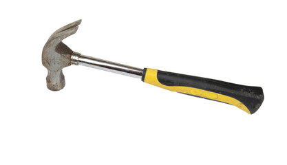 Isolated old hammer yellow and black tool with many dents and scratches
Isolated old hammer yellow and black tool with many dents and scratches
Isolated old hammer yellow and black tool with many dent