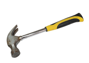 Isolated old hammer yellow and black tool with many dents and scratches
Isolated old hammer yellow and black tool with many dents and scratches
Isolated old hammer yellow and black tool with many dent