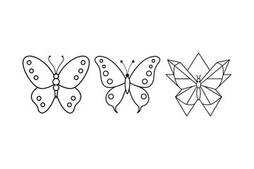 Set of Butterfly Vector icon design