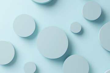 Modern minimalistic Blue background of geometric pattern, 3D illustration