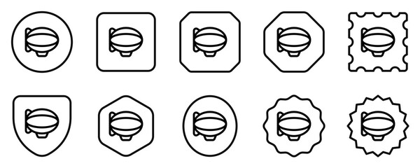 Editable zeppelin vector icon. Vehicles, transportation, travel. Part of a big icon set family. Perfect for web and app interfaces, presentations, infographics, etc © Totto House