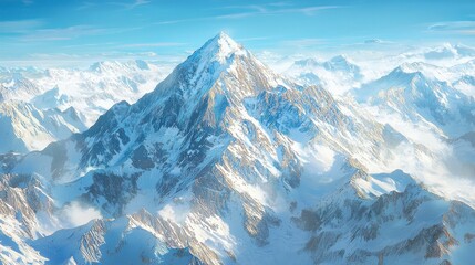 Majestic mountain peaks nature adventure high-resolution textures serene atmosphere travel concept
