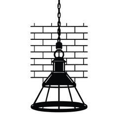 Hanging lights on a white background