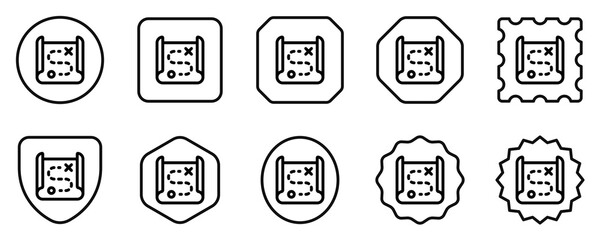 Editable map, scroll, treasure map vector icon. Part of a big icon set family. Perfect for web and app interfaces, presentations, infographics, etc