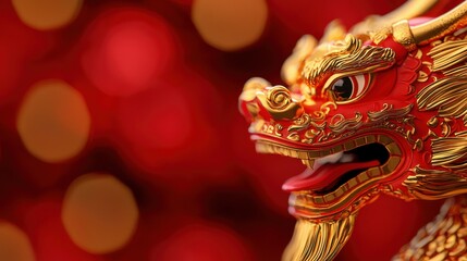 Vibrant dragon celebration chinese new year travel ad content festive environment close-up viewpoint cultural experience