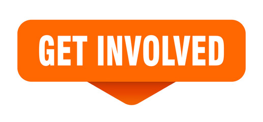 get involved sticker. get involved sign on transparent background