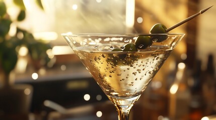 Martini olives sunset bar drink