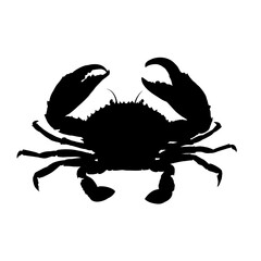 crab silhouette - vector illustration