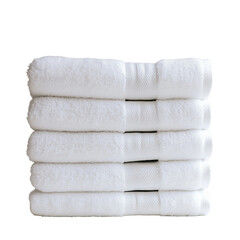 Stacked White Towels - Neat and Clean