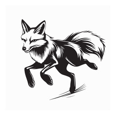 Running fox vector image symbolizing speed, freedom, nature, agility, and wild spirit