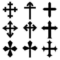 Collection of Ornate Christian Cross Designs