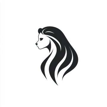 woman profile silhouette black hair clip art preview