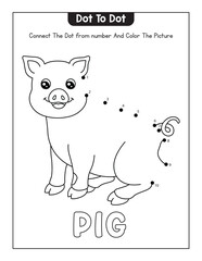 animals dot to dot coloring page