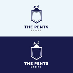 Stylish and modern pants logo illustration, ideal for fashion brands and apparel businesses