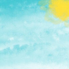 Aqua color cloud blue sky with sun