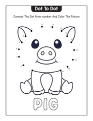 animals dot to dot coloring page