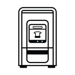 Vending Machine icon, vector, outline, silhouette, illustration, isolated on white background