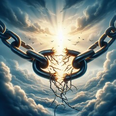 Broken Chain A broken chain symbolizing the breaking of old patt