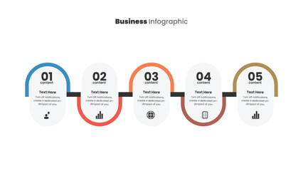 Business Infographic elements for Presentation, process, diagram, timeline.