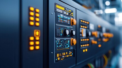 Fototapeta premium Factories manufacturing AIpowered industrial control panels