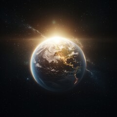 Obraz premium Earth from space a stunning view of our planet's beauty and vulnerability in the cosmic environment