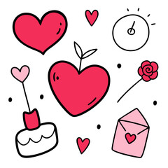 happy valentine day  seamless pattern with hearts