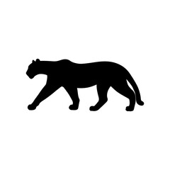 Silhouette panther in florida vector illustration design on white background.