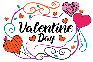 happy valentine day   card with heart