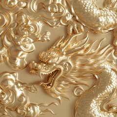 Celebrating the golden dragons intricate gold details for chinese new year festivities cultural art elegant textures