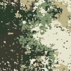 Digital camouflage background, army green, chocolate, and light brown color, with a blend of natural colors used for camouflage