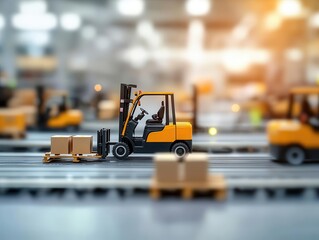 Smart assembly lines manufacturing automated forklifts