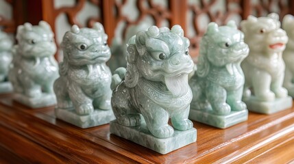 Jade Zodiac Figurines for Chinese New Year Celebrations and Decorations