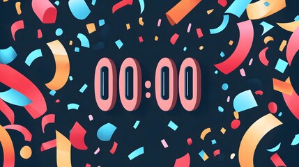 New year countdown celebration city digital graphic festive atmosphere bird's eye view time and joy