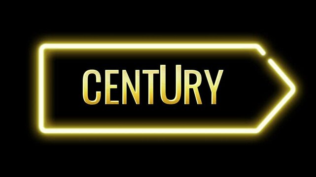Century cricket match sport text effect design vector art golden color animation vedio HD 4k
