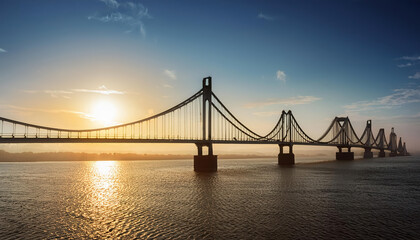 Obraz premium bridge transitioning from shadow into sunlight, symbolizing change and hope
