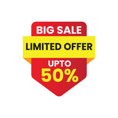 Big sale tag banner vector design for business shopping online website on isolate background