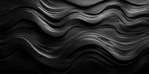 Elegant black wooden surface with intricate grain