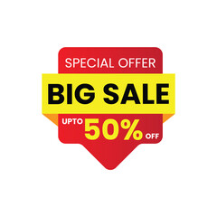 Big sale tag banner vector design for business shopping online website on isolate background
